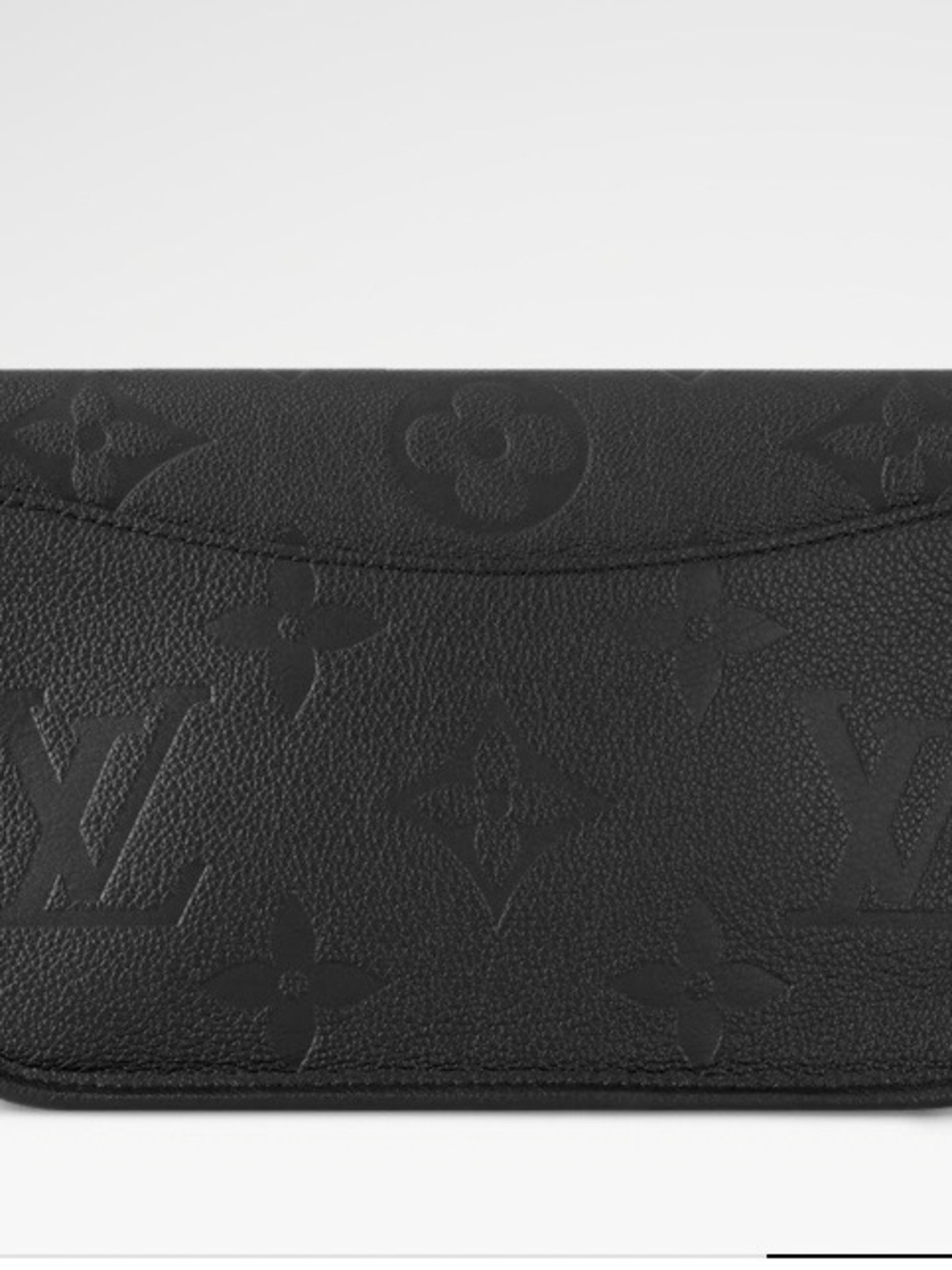 $2950 Louis Vuitton “Diane” Black Embossed Monogram Shoulder Bag w/Gold Hardware - Picture 4 of 11